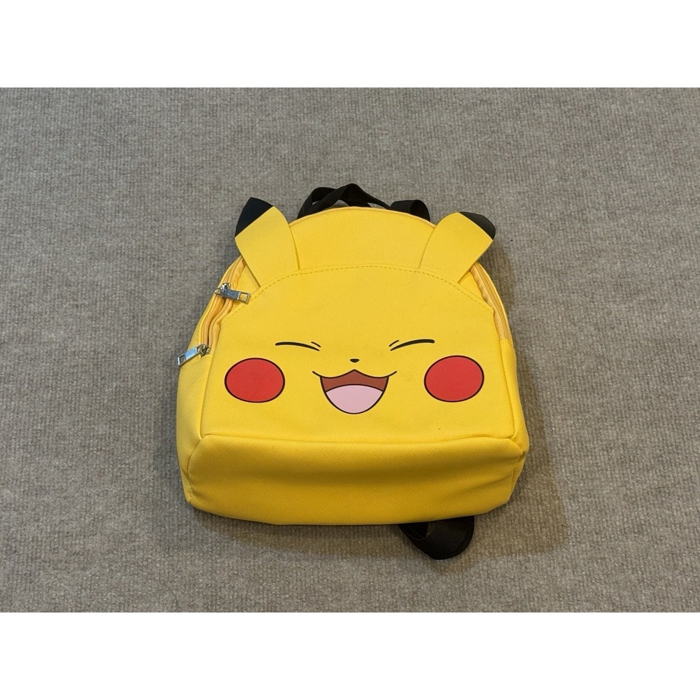 Pokemon Pikachu Charactor Shaped Back Pack Zippered w/Straps